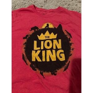 Disney The Lion King Graphic T-Shirt Adult Red Short Sleeve Tee